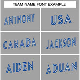 Custom Gray White-Royal Classic Style Crew neck T-Shirts Full Sublimated